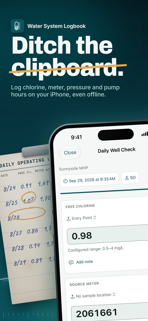 Ditch the clipboard: a paper operating log beside the app's round entry screen